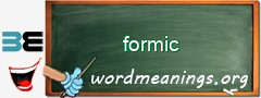 WordMeaning blackboard for formic